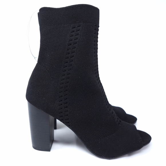 Mossimo Supply Co. Shoes - Mossimo Florentina Knit Sock Ankle Boots Peep Toe